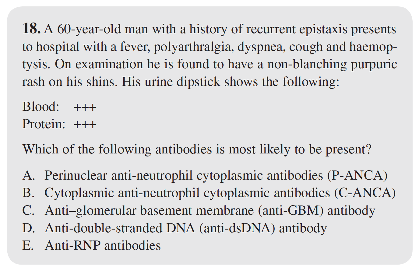 320 Single Best Answer Questions For Final Year Medical Students