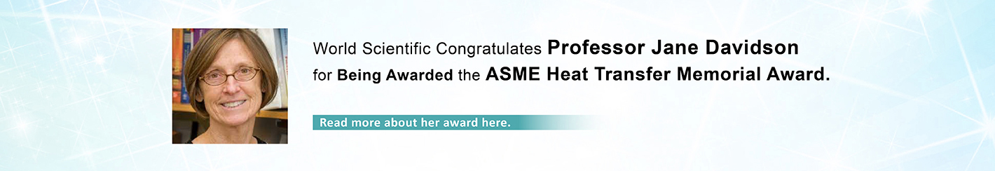 World Scientific Congratulates Professor Jane Davidson for Being Awarded the ASME Heat Transfer Memorial Award